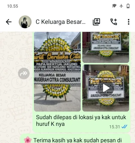 Pengiriman Papan Bunga Duka Sumbersari Banyuurip